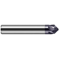 Harvey Tool - 1/8" Diam 60°/120° 5-Flute Single End Solid Carbide Chamfer Mill - Exact Industrial Supply