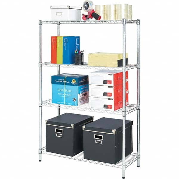 ALERA - 1,000 Lb Capacity 4 Shelf Wire Shelving - Starter Unit - Caliber Tooling