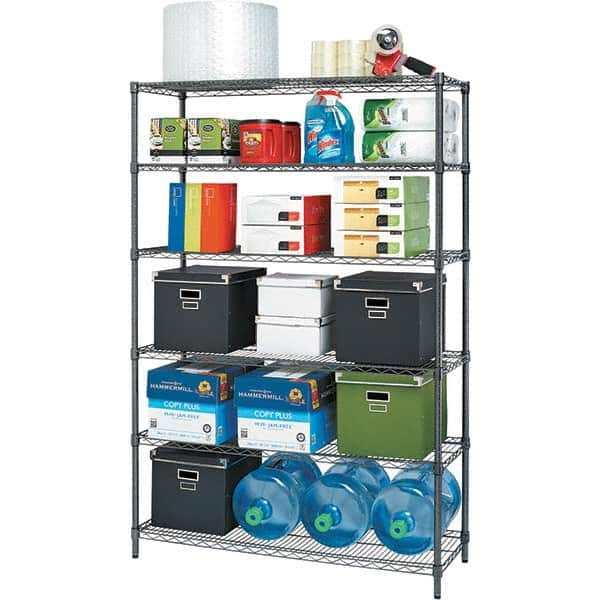 ALERA - 3,600 Lb Capacity 6 Shelf Wire Shelving - Starter Unit - Caliber Tooling