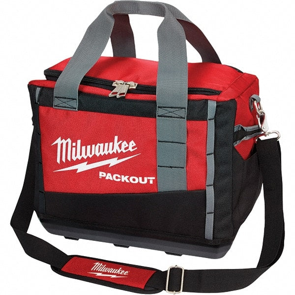 Milwaukee Tool - PACKOUT 3 Pocket, Ballistic Polyester, Red/Black Tool Bag - Caliber Tooling