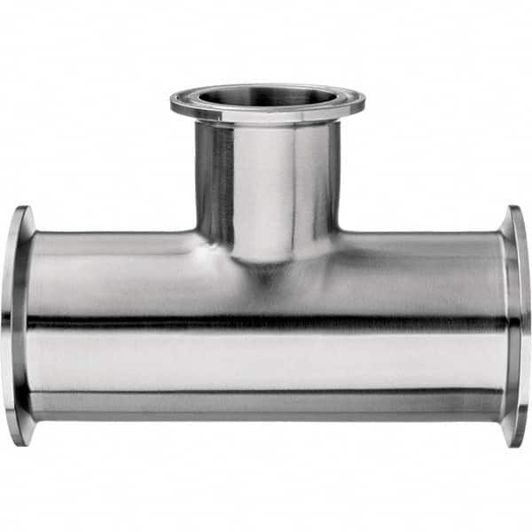 Value Collection - Sanitary Stainless Steel Pipe Fittings Type: Tee Style: Quick-Clamp - Caliber Tooling