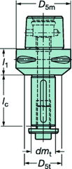 C63911040025 CAPTO ADAPTER - Caliber Tooling