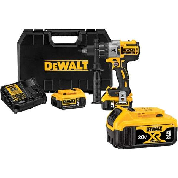 DeWALT - 20 Volt 1/2" Keyless Chuck Cordless Hammer Drill - 0 to 38,250 BPM, 0 to 2,000 RPM, Reversible - Caliber Tooling