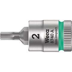 Wera - 1/4" Drive, 3/32" Hex Bit Socket - 3-3/4" OAL - Caliber Tooling