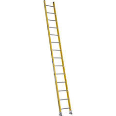 Werner - Step Ladders; Type: Round Rung ; Height (Feet): 14 ; Industry Rating: Type IAA ; Load Capacity (Lb.): 375.000 ; Material: Fiberglass ; Number of Steps / Rungs: 14 - Exact Industrial Supply