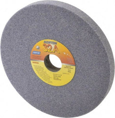 Norton - 8" Diam x 1-1/4" Hole x 3/4" Thick, J Hardness, 46 Grit Surface Grinding Wheel - Aluminum Oxide, Type 1, Coarse Grade, 3,600 Max RPM, Vitrified Bond, No Recess - Caliber Tooling