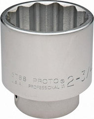 Proto - 2-3/4", 1" Drive, Standard Hand Socket - 12 Points, 4-7/16" OAL - Caliber Tooling