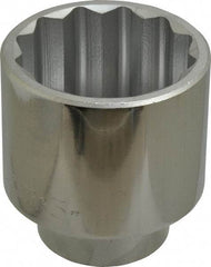 Proto - 3", 1" Drive, Standard Hand Socket - 12 Points, 4-11/16" OAL, Chrome Finish - Caliber Tooling