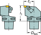 C6-TLER-45065-3 Capto® and SL Turning Holder - Caliber Tooling