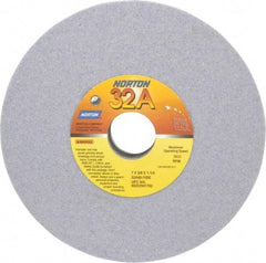 Norton - 7" Diam x 1-1/4" Hole x 5/8" Thick, I Hardness, 60 Grit Surface Grinding Wheel - Aluminum Oxide, Type 1, Medium Grade, 3,600 Max RPM, Vitrified Bond, No Recess - Caliber Tooling