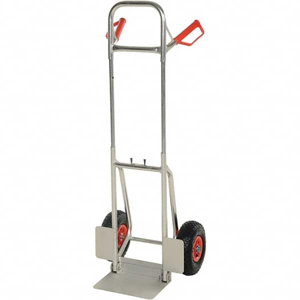 Vestil - 250 Lb Capacity 33" OAH Hand Truck - Dual Grip Handle, Aluminum, Urethane Wheels - Caliber Tooling