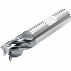 Niagara Cutter - 1/2", 1" LOC, 1/2" Shank Diam, 3" OAL, 5 Flute, Solid Carbide Square End Mill - Caliber Tooling