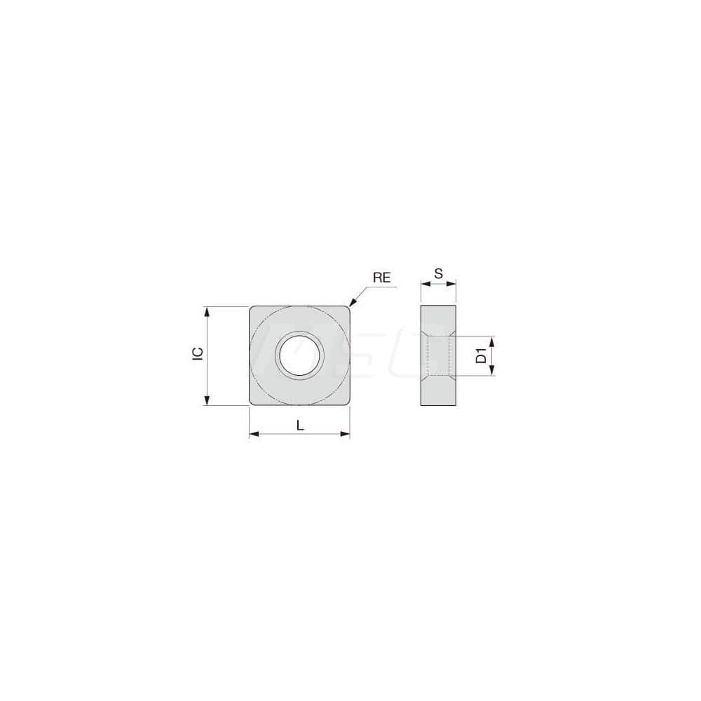 Turning Insert:  SNMG431SF T6130,  Solid Carbide TiCN & TiN Finish,  Neutral,  1/2″ Inscribed Circle,  0.0160″ Corner Radius,  90.0 &deg N/A Square,  Series  SNMG