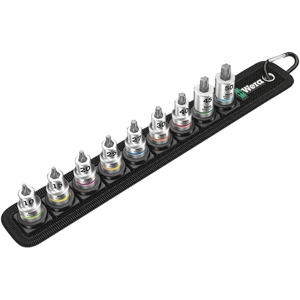 Wera - Hex & Torx Bit Socket Sets Type: Torx Bit Socket Set Drive Size: 3/8 - Caliber Tooling