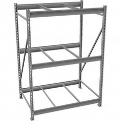 Tennsco - 3 Shelf Starter No Deck Open Steel Shelving - 72" Wide x 72" High x 24" Deep, Medium Gray - Caliber Tooling