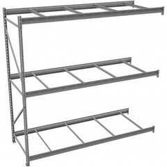 Tennsco - 3 Shelf Add-On No Deck Open Steel Shelving - 72" Wide x 84" High x 36" Deep, Medium Gray - Caliber Tooling