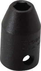 Proto - 3/8" Drive 1/4" Standard Impact Socket - 6 Points, 1-3/32" OAL - Caliber Tooling