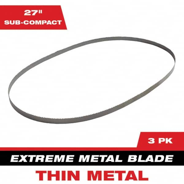 Milwaukee Tool - 27" x 0.8" x 0.02" 12-14 TPI Bi-Metal Portable Band Saw Blade - Caliber Tooling