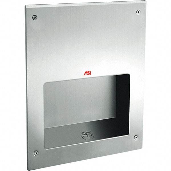 ASI-American Specialties, Inc. - 1000 Watt Satin Stainless Steel Finish Electric Hand Dryer - 115-120 Volts, 10.4 Amps, 12-5/8" Wide x 15-3/4" High x 5-1/2" Deep - Caliber Tooling