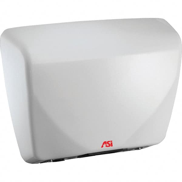 ASI-American Specialties, Inc. - 2200 Watt White Finish Electric Hand Dryer - 100-240 Volts, 18.3 Amps, 15-3/32" Wide x 11-7/32" High x 3-15/16" Deep - Caliber Tooling