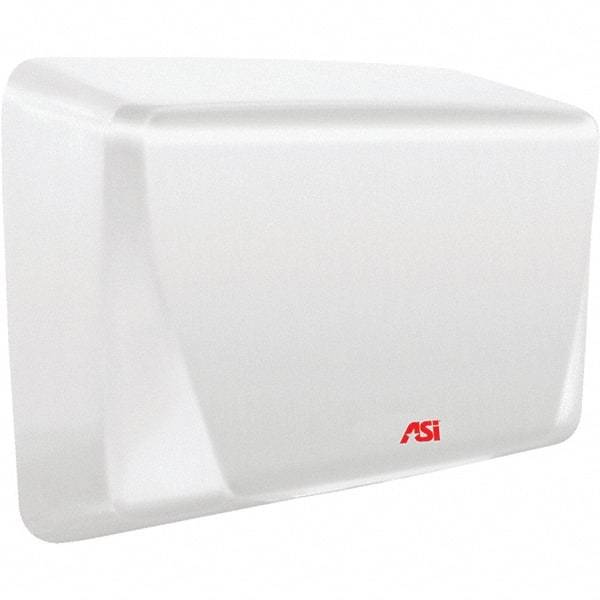 ASI-American Specialties, Inc. - 1000 Watt White Finish Electric Hand Dryer - 115-120 Volts, 10.4 Amps, 10-5/8" Wide x 8-15/32" High x 4" Deep - Caliber Tooling