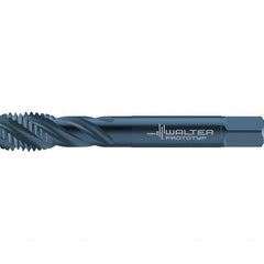 Walter-Prototyp - 1-14 UNS 5 Flute 2B/3B Semi-Bottoming Spiral Flute Tap - High Speed Steel, Oxide Finish, 140mm OAL, Right Hand Flute, Right Hand Thread, Series TC117 - Exact Industrial Supply