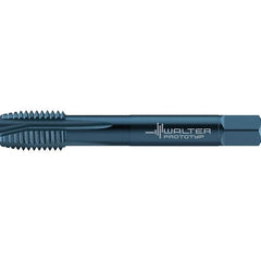 Walter-Prototyp - 9/16-18 UNF 4 Flute 2B Plug Spiral Point Tap - High Speed Steel, Oxide Finish, Right Hand Thread, Series TC217 - Exact Industrial Supply