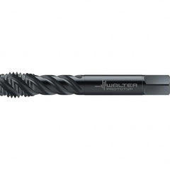 Walter-Prototyp - 1/2-13 UNC 3 Flute 2BX Semi-Bottoming Spiral Flute Tap - High Speed Steel, Oxide Finish, 110mm OAL, Right Hand Flute, Right Hand Thread, Series TC142 - Exact Industrial Supply