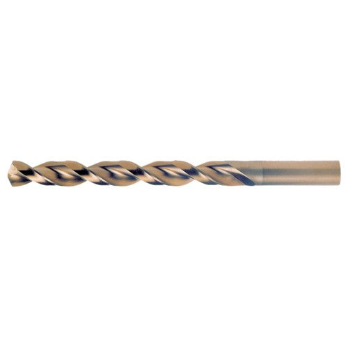 4.50mm RHS / RHC HSS-CO 8% (M42) 135 Degree Split Point Q-Cobalt Wide Land Parabolic Jobber Drill - Straw / Gold Oxide