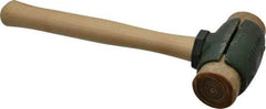 Garland - 2-3/4 Lb Head 1-3/4" Face Rawhide Split Head Hammer - 12-3/4" OAL, Wood Handle - Caliber Tooling