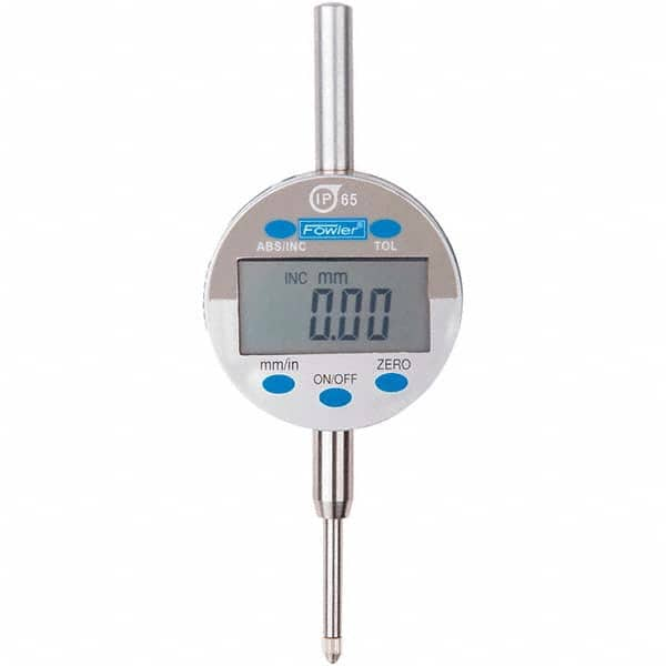 Fowler - 0 to mm Range (0 to 1" Range), 0.01mm/0.0005" Resolution, Electronic Drop Indicator - Caliber Tooling