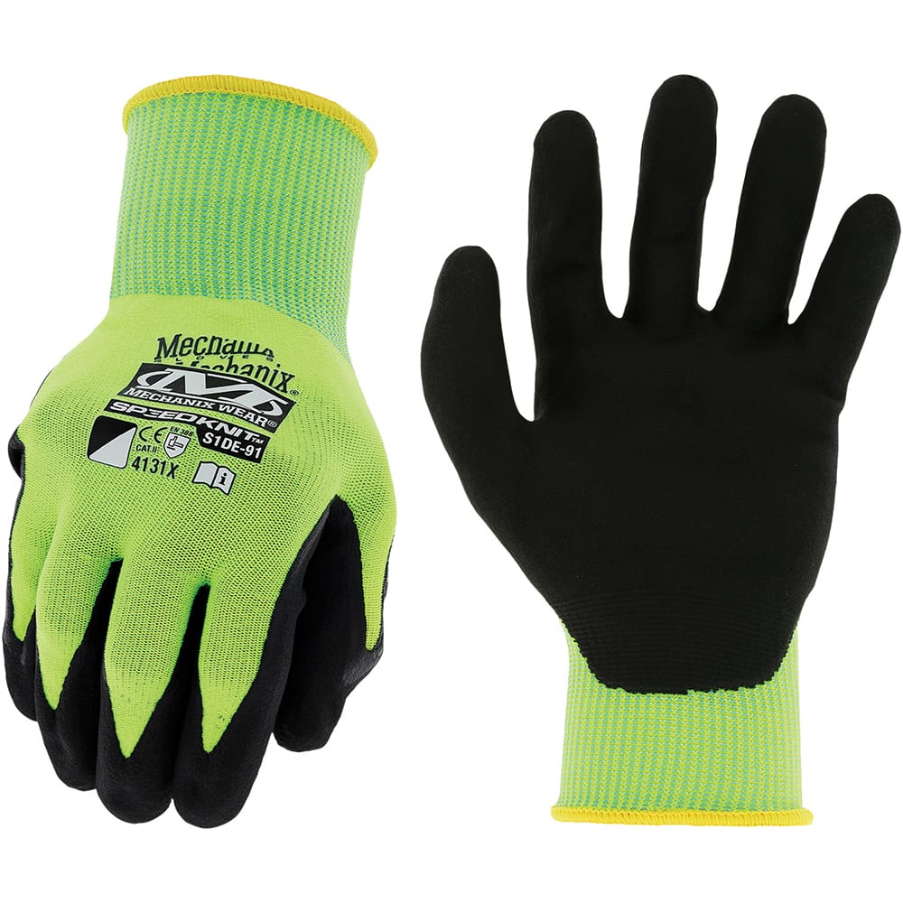 Mechanix Wear - Size XL (10) Nitrile Coated Nylon High Visibility Work Gloves - Caliber Tooling