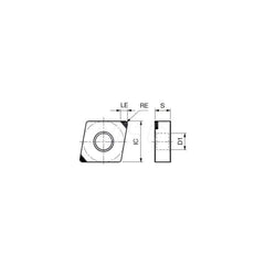 Turning Insert:  2QP-CNGA432-WL BXA20,  Polycrystalline Cubic Boron Nitride Coated Finish,  Neutral,  1/2″ Inscribed Circle,  0.0310″ Corner Radius,  80.0 &deg N/A Diamond,  Series  CNGA