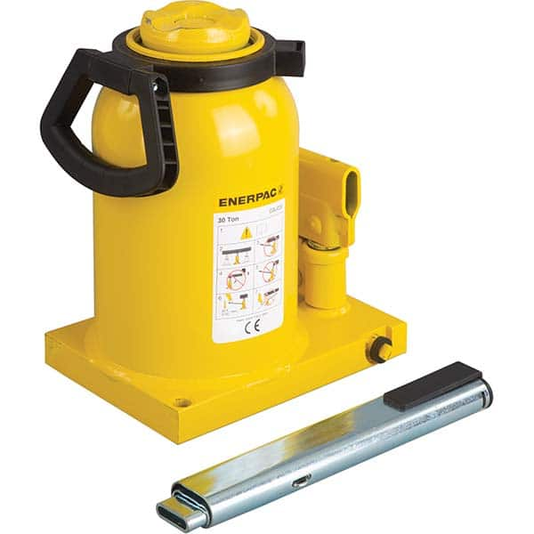 Enerpac - Manual Bottle, Screw, Ratchet & Hydraulic Jacks Type: Hydraulic Bottle Jack Load Capacity (Ton): 30 (Inch) - Caliber Tooling