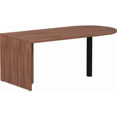 ALERA - Office Desks Type: D-Top Desk Color: Modern Walnut - Caliber Tooling