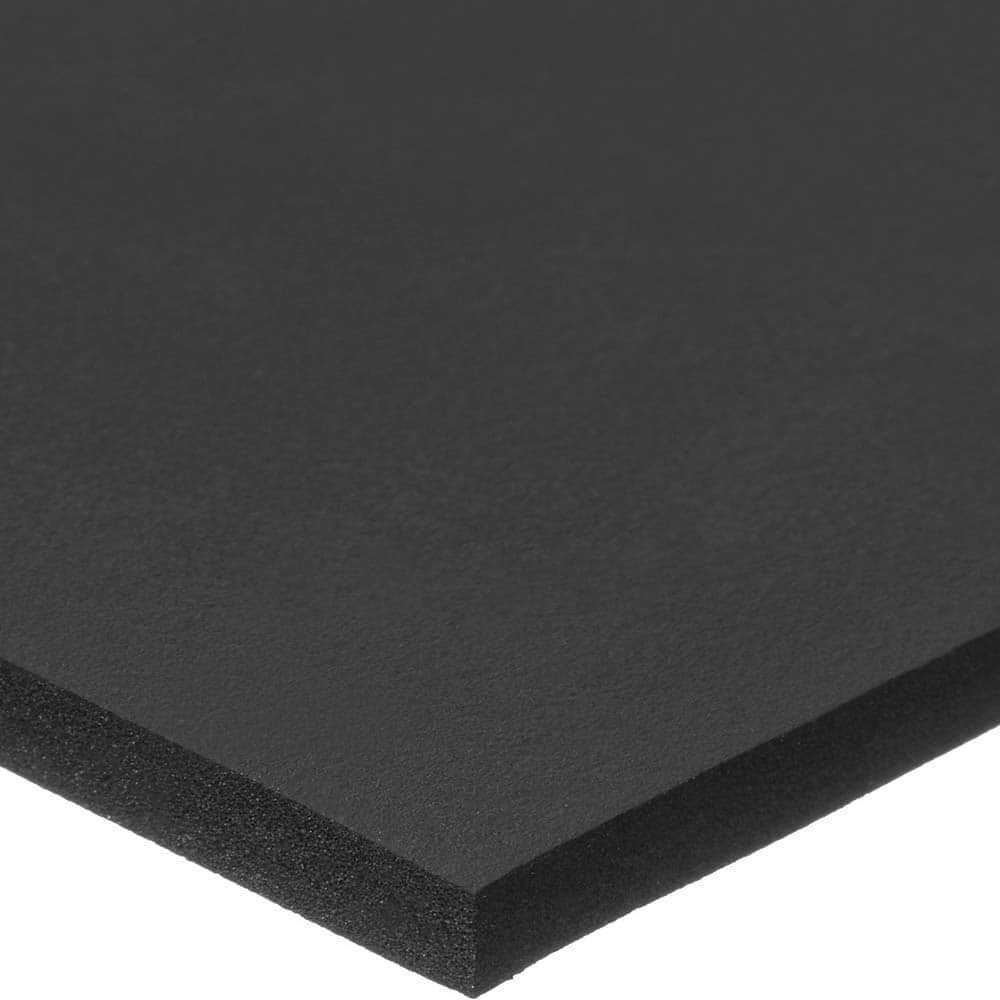 Roll: Closed Cell, Buna-N Rubber, 36″ Wide, Black Plain Backing