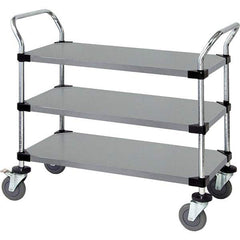 Utility Cart: Stainless Steel, Silver