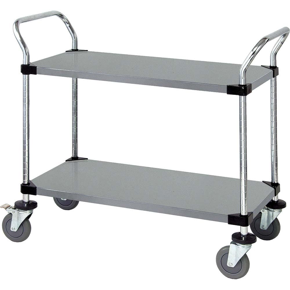 Utility Cart: Stainless Steel, Silver