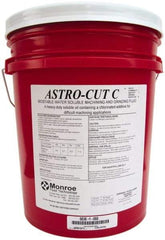 Monroe Fluid Technology - Astro-Cut C, 5 Gal Pail Cutting & Grinding Fluid - Water Soluble, For CNC Milling, Drilling, Tapping, Turning - Caliber Tooling