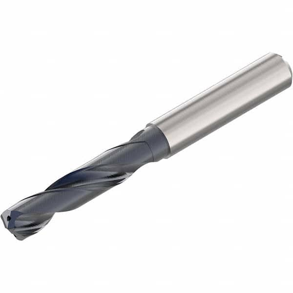 Screw Machine Length Drill Bit: 0.2599″ Dia, 140 °, Solid Carbide TiAlN Finish, Right Hand Cut, Spiral Flute, Straight-Cylindrical Shank