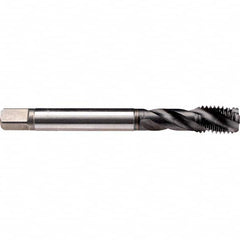 Spiral Flute Tap: 5/8-18, UNF, 2 Flute, Modified Bottoming, 2B Class of Fit, Cobalt, GLT-8 Finish 0.866″ Thread Length, 3.937″ OAL, Right Hand Flute, Right Hand Thread, H6, Series CU50S800