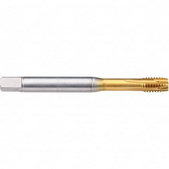 Emuge - M6x1.00 Metric 6G 0 Flute TiN-70 Finish Powdered Metal Spiral Point Tap - Caliber Tooling