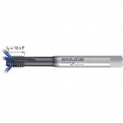 Emuge - M8x1.25 Metric 6G 0 Flute GLT-1 Finish Powdered Metal Spiral Point Tap - Caliber Tooling