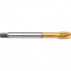 Emuge - M20x2.50 Metric 6G 0 Flute TiN Finish Cobalt Spiral Point Tap - Exact Industrial Supply