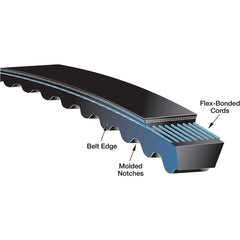 V Belt: Section CX, 22 mm Belt Width 14 mm Pitch, 100 Teeth, Neoprene, Black, 1400-14MGT-85 Belt Number