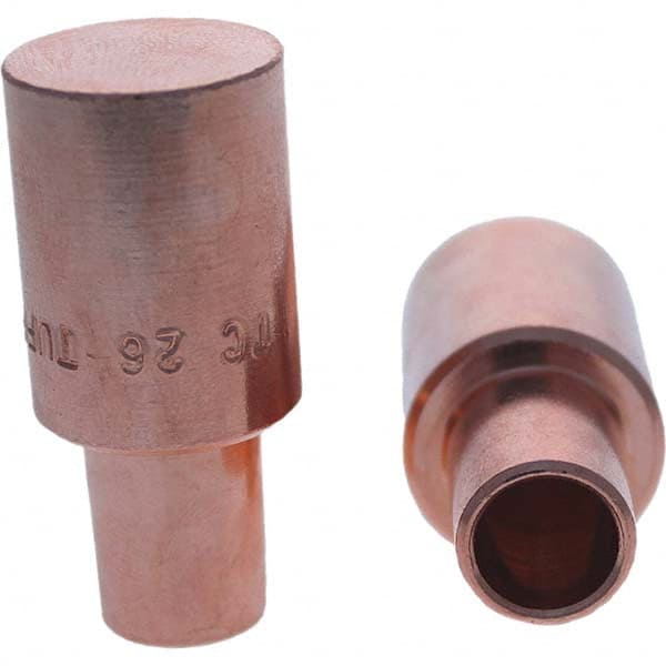 Tuffaloy - Spot Welder Tips For Use With: 5RW Cap Taper Electrode Holder Type: Male Cap C Nose (Flat) - Caliber Tooling