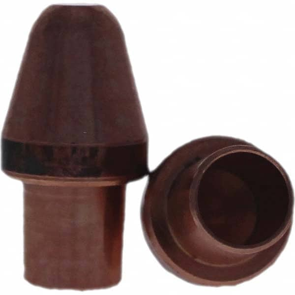 Tuffaloy - Spot Welder Tips For Use With: 7RW Cap Taper Electrode Holder Type: Male Cap A Nose (Pointed) - Caliber Tooling