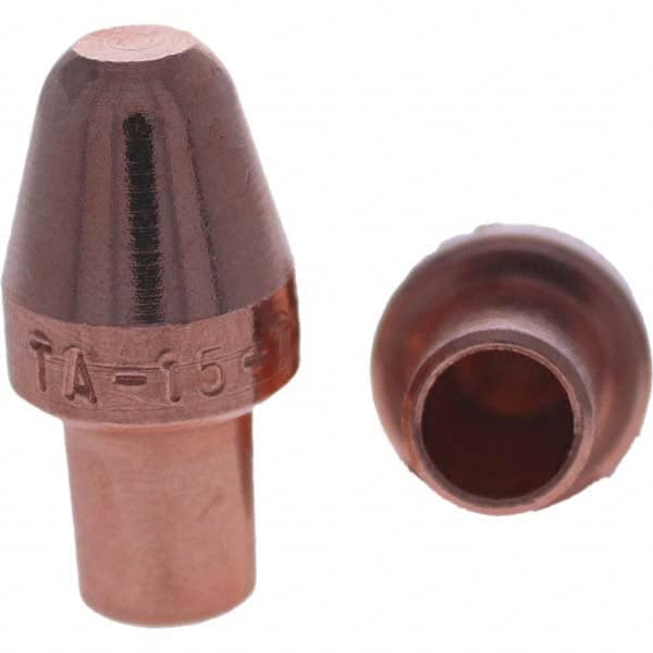 Tuffaloy - Spot Welder Tips For Use With: 5RW Cap Taper Electrode Holder Type: Male Cap A Nose (Pointed) - Caliber Tooling