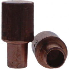 Tuffaloy - Spot Welder Tips For Use With: 5RW Cap Taper Electrode Holder Type: Male Cap C Nose (Flat) - Caliber Tooling