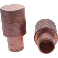 Tuffaloy - Spot Welder Tips For Use With: 6RW Cap Taper Electrode Holder Type: Male Cap C Nose (Flat) - Caliber Tooling